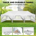 thumbnail image 4 of COBIZI 10x30 Pop Up Canopy Tent with 8 Sidewalls,Wave Eave Heavy Duty Canopy Tent for Outside ,Camping,Wedding,Ez tents for party with Roller Bag Thickened Frame Large Space UV 50+ Waterproof,White, 4 of 12