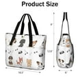 thumbnail image 3 of Tote Bag for Women - Cute Dogs Shoulder Bag - Large Utility Work Duffle Bag with Zipper Handbag for Travel, Work, Sprots, 3 of 5