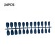 thumbnail image 5 of Vogacara 24 piezas de uñas postizas puntas de uñas medianas herramientas de manicura llamativas decoraciones DIY limas de dedos para mujeres niñas azul Type3 NO3 Vogacara CE012050-09, 5 of 6