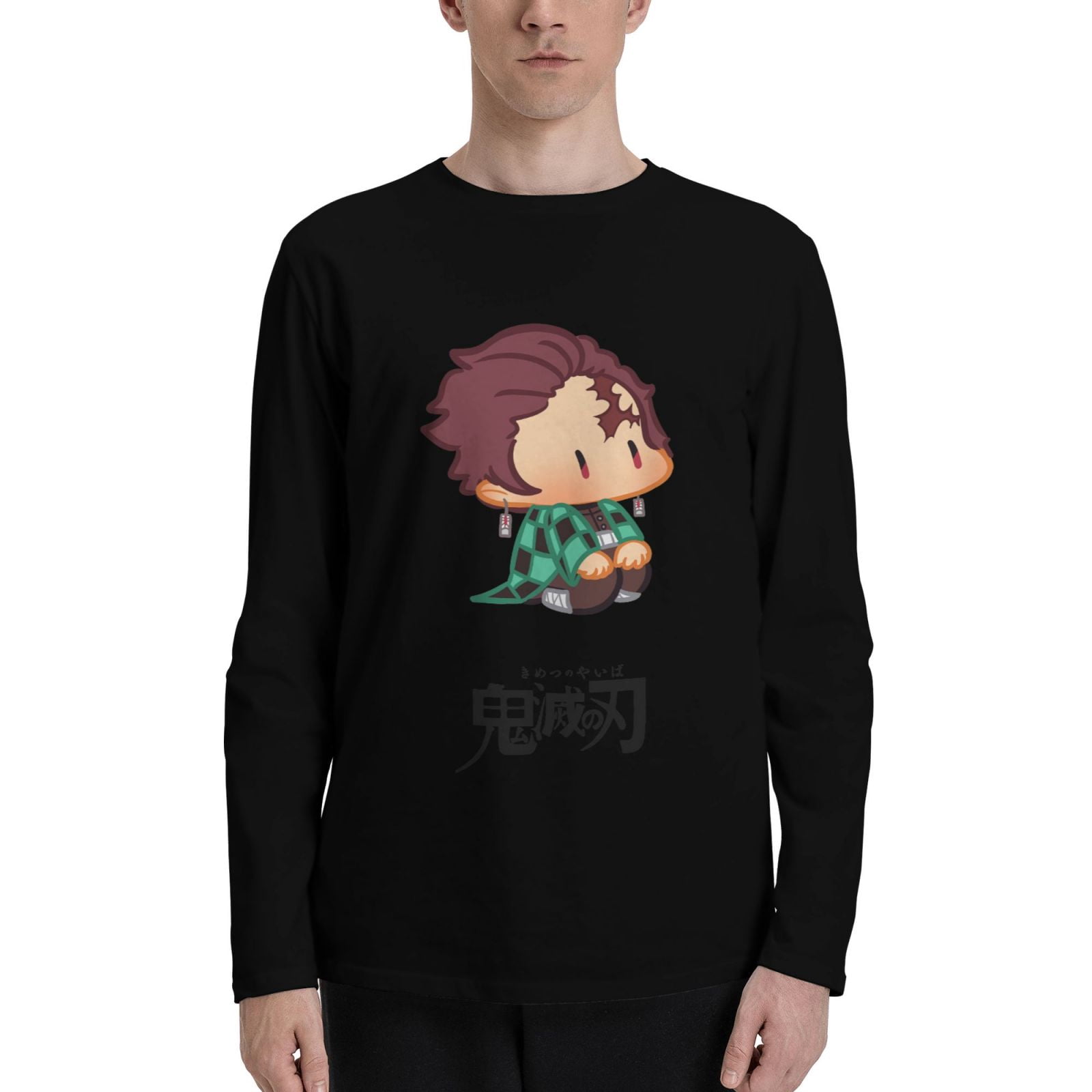 Muichiro Tokito from Demon Slayer Long Sleeve Button Shirt with Green and Black Mist Background and Dual Character Manga Style Design TS04 main image 1