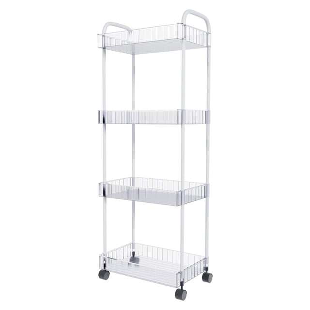 Organizador de Baño Transparente 4 Niveles con Ruedas 40x28.5x95 cm Ideen