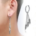 thumbnail image 4 of Korean Wing Leaf Feather Stud Earrings Fashion Punk Jewelry Accessories For Mens Womens Earring Gift, 4 of 6