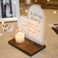 thumbnail image 5 of Regalos de Condolencia Vela Conmemorativa Acrílico y Madera en Memoria Letreros de Boda, Velas Conmemorativas de Boda Letrero para Pérdida, 5 of 5