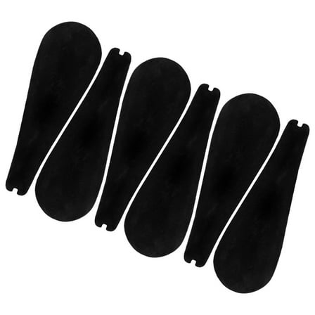 Worgeous  6 Pcs Flocked Hanger Shoulder Rest Suit Clothes Hangers Non-slip Black
