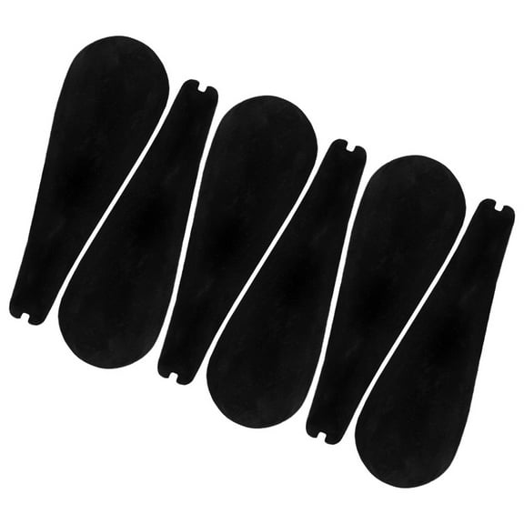 Worgeous  6 Pcs Flocked Hanger Shoulder Rest Suit Clothes Hangers Non-slip Black