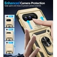 thumbnail image 6 of for Google Pixel 9A Case with Screen Protector & Slide Camera Lens Cover, Built-in 360°Rotate Magnetic Ring Stand Shockproof Protective Phone Case for Google Pixel 9A Case (Gold), 6 of 16