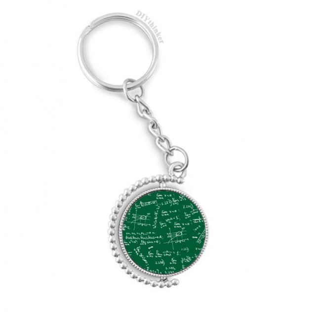 green lits mathematical formulas rotatable keyholder disc accessories chain clip