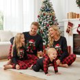 thumbnail image 3 of RUINIXCW Family Christmas Pajamas Matching Set Xmas Jammies Holiday Outfit for Couples Women Men PJS Set Santa Hat Letters Print Sleepwear Loungewear, 3 of 10