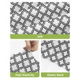 thumbnail image 4 of Black White Morocco Bar Stool Covers Set of 6, Modern Abstract Classic Geometric Stretch Washable Bar Chair Covers with Backs, Removable Pub Counter Height Chair Cover for Kitchen Dining Room Cafe, 4 of 7