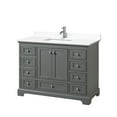 thumbnail image 5 of Wyndham Collection WCS202048SGBWCUNSMXX Deborah 48" Free Standing Single Basin Vanity Set, 5 of 6