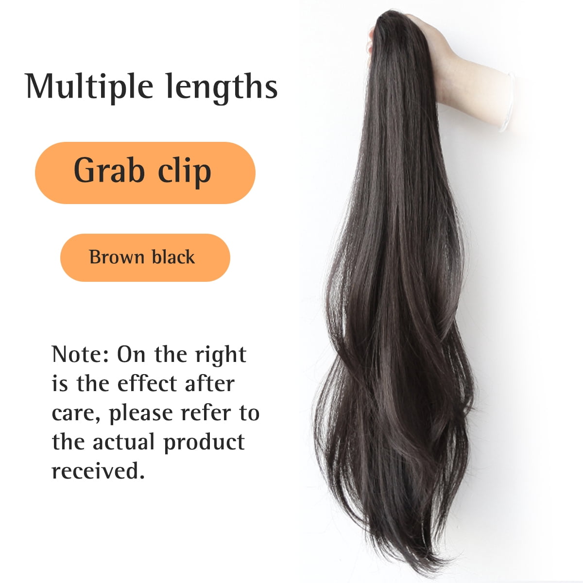 Ocelot Long Hair Extension Synthetic Clip Ponytail Wig Clip High Ponytail Natural Curly Hair Accessories On Woman's Ponytail