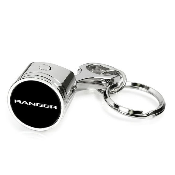 iPick Image for Ford Ranger Chrome Finish Engine Piston and Rod Metal Key Chain Keychain, Official Licensed