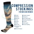 thumbnail image 2 of FORMRS Womens Knee High Socks Casual Long Thick Travel Daily Wear, 2 Pairs, Floating Whale, 2 of 6