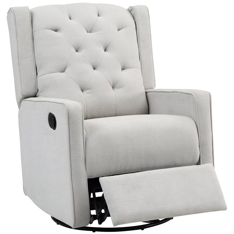 AFG Ava Manual Swivel Glider Recliner, Gray