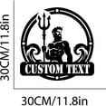 thumbnail image 5 of Custom Poseidon Trident Metal Wall Art, Personalized Greek Mythology Name Sign Home Decor, Poseidon Neptune Astrological Symbol, 5 of 6