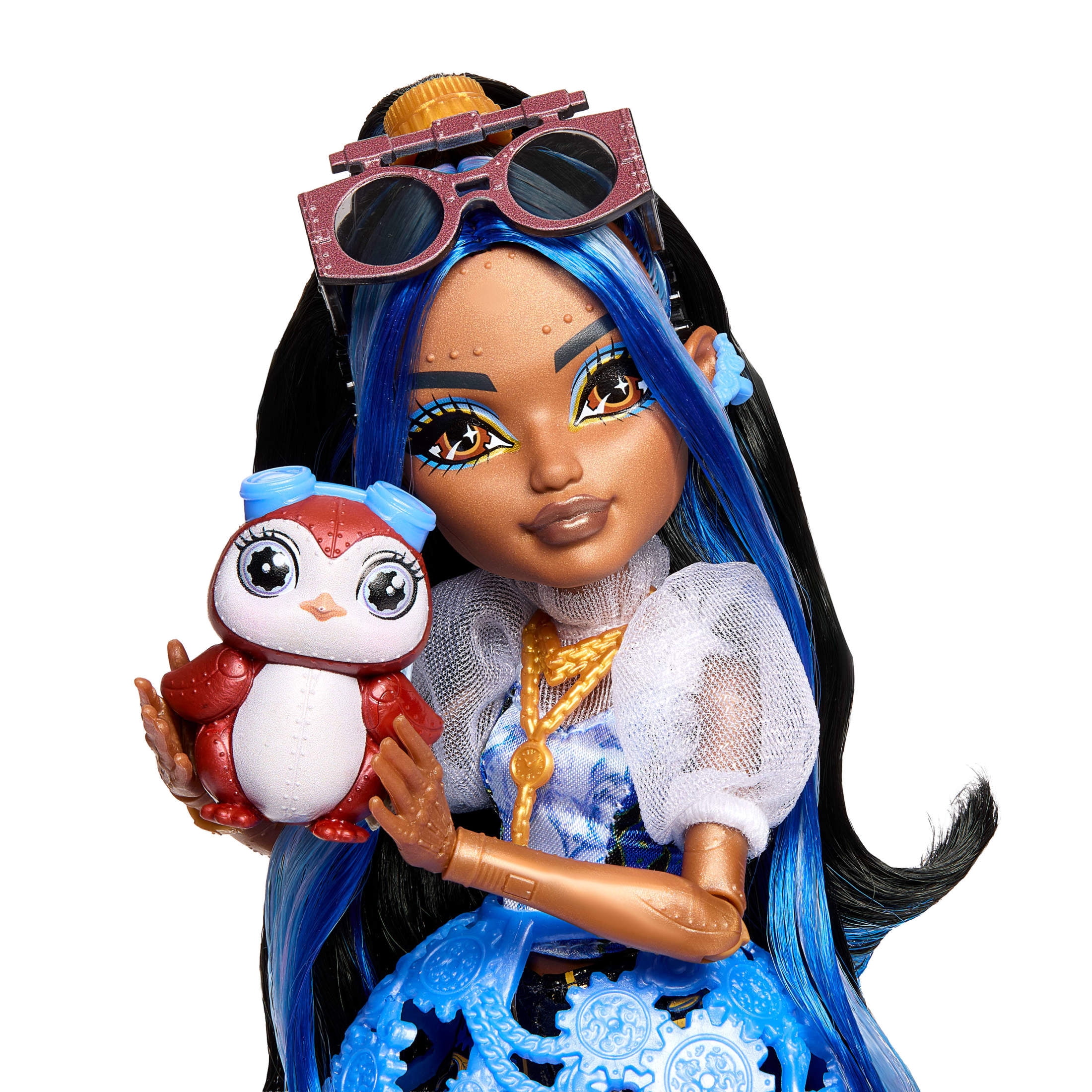 Monster High Robecca Steam Fashion Doll in Rocket Boots, Goggles with Pet Penguin and Accessories
