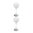 thumbnail image 1 of 2 Unids Plata 21.5 Cm Candlestick Holder Home Dining candeliere San Valentín De Bodas Fiestas Decoraciones Gloria Candelabro de cristal de mosaico, 1 of 8