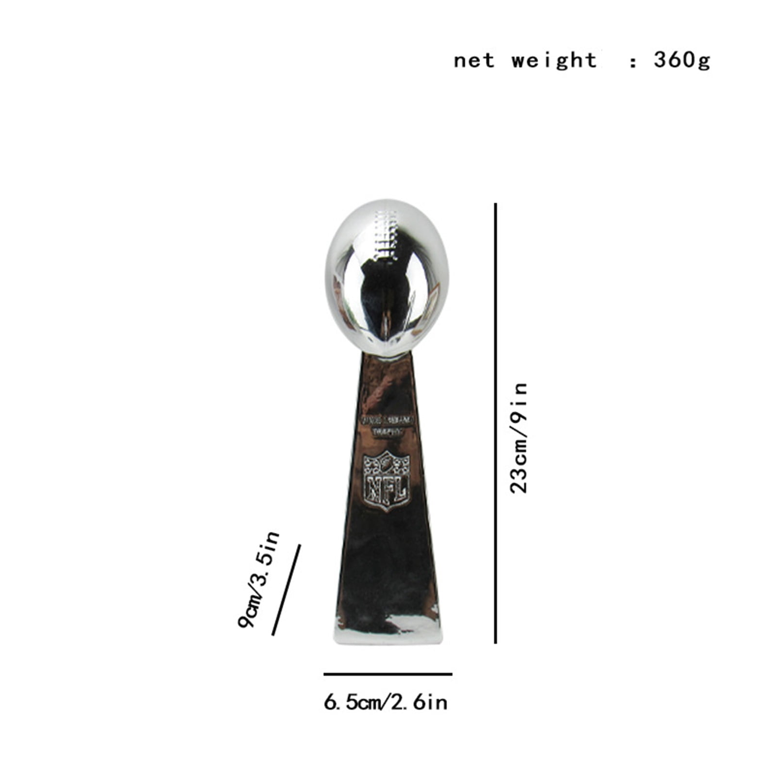 9inch Football Trophy Championship Trophy Football Birthday Gift Shiny Sports Award Decoration for Champions