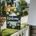 thumbnail image 5 of Welcome Spring Summer Daisy Garden Flag 12x18 Inch Double Sided Floral Wreath Outdoor Decor Yard Banner For House Patio Lawn, 5 of 8