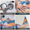 thumbnail image 4 of Mountain Bathroom Rug Mat Super Soft Bath Rugs Non Slip Carpet Mats for Shower Japanese Mountain Sunset Rug 16x24in, 4 of 8