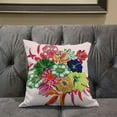 thumbnail image 5 of Amrita Sen Friendship Bouquet Throw Pillow with Removable Cover in Pink Green Yellow 20x20, 5 of 5