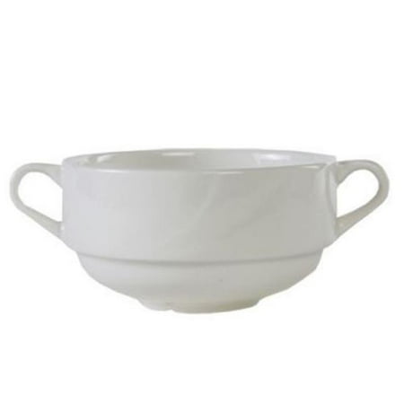 

Tuxton China ASU-044 AlumaTux San Marino 4.13 in. with Handle Soup Bowl - Pearl White - 2 Dozen