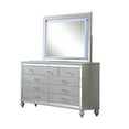 thumbnail image 3 of Sterling Full 5 PC LED Bedroom set made with wood in Silver Color, 3 of 5