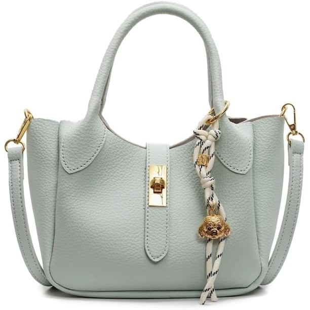 LHSHIDU Bucket Bags for Women Crossbody Top Handle Bag Elegant Handbag Tote Purse Faux Leather Shoulder Bag with Zipper