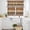 Brown, variant on Farmhouse Teal Blue Brown Kitchen Curtains Sets for Windows 24 Inch Length, Vintage Wooden Striped Rod Pocket Window Treatments Tier Curtains and Valances Set for Bedroom/Bathroom
