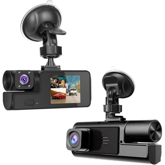 1080P Dual Dash Camera for Car Front and Inside Dashcam Car Security Video Recorder,170°Wide Angle Vehicle Cam,WDR,G-Sensor,2'' IPS Screen,Loop Recording,Night Vision with 32GB Card