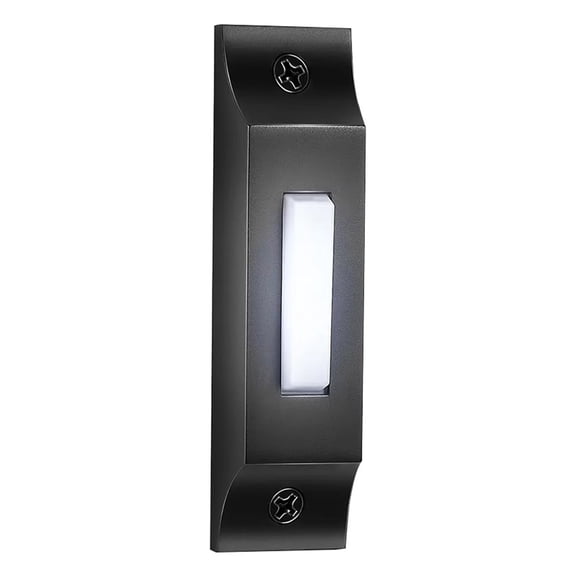 Illuminates Doorbell Button Metal Wall Mount Switches Elegant Lighted Door Chimes Button Simple to Use for Home Entryway