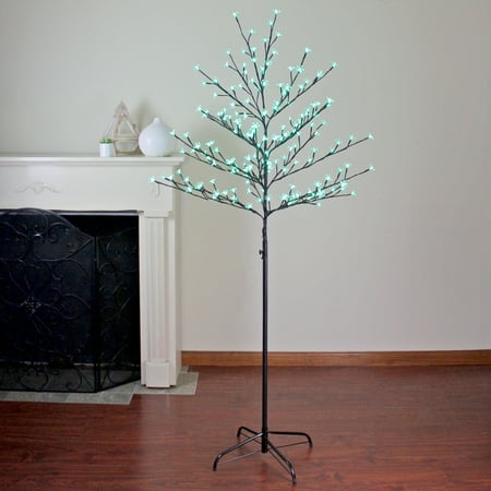 Northlight Pre-Lit Artificial Cherry Blossom Tree -6' - Green LED Lights