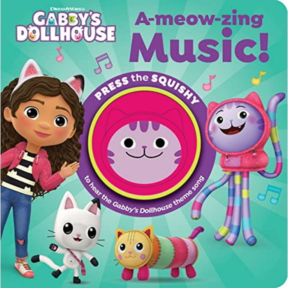 Pre-Owned Gabbys Dollhouse - A-meow-zing Music! Squishy Button Sound Book - Satisfying Tactile and Sensory Play - PI Kids, 9781503765634, 1503765636, Paperback,