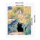 thumbnail image 2 of Hilo de bordar de algodón ecológico completo, obra de arte de punto de cruz de gato de 11CT, 40x50cm, negro, 2 of 9