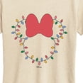 thumbnail image 3 of Disney - Christmas Lights Minnie Head - Women's Short Sleeve Graphic T-Shirt, 3 of 5