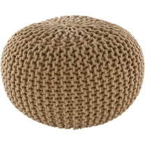 Mark&Day Pouf Ottoman - Harmannsdorf Texture Camel Round Foot Rest 14x20x20