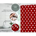 thumbnail image 6 of Polka Dot Shower Curtain Colorful Retro Cute Spot Vintage Fabric Decorative Bathroom Curtains with Hooks,180X180cm, 6 of 7
