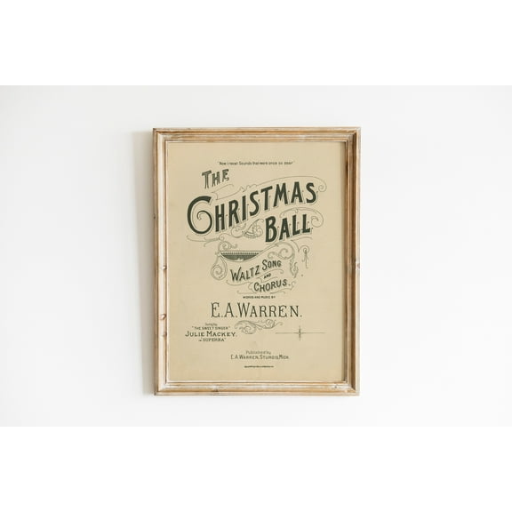 The Christmas Ball Printable Wall Art, Vintage Christmas Ball Print, Christmas Poster,Christmas Gallery Wall,Christmas Sign, Dining Room Decor, Bedroom Art, Art Decor, Frameless 8x10inch