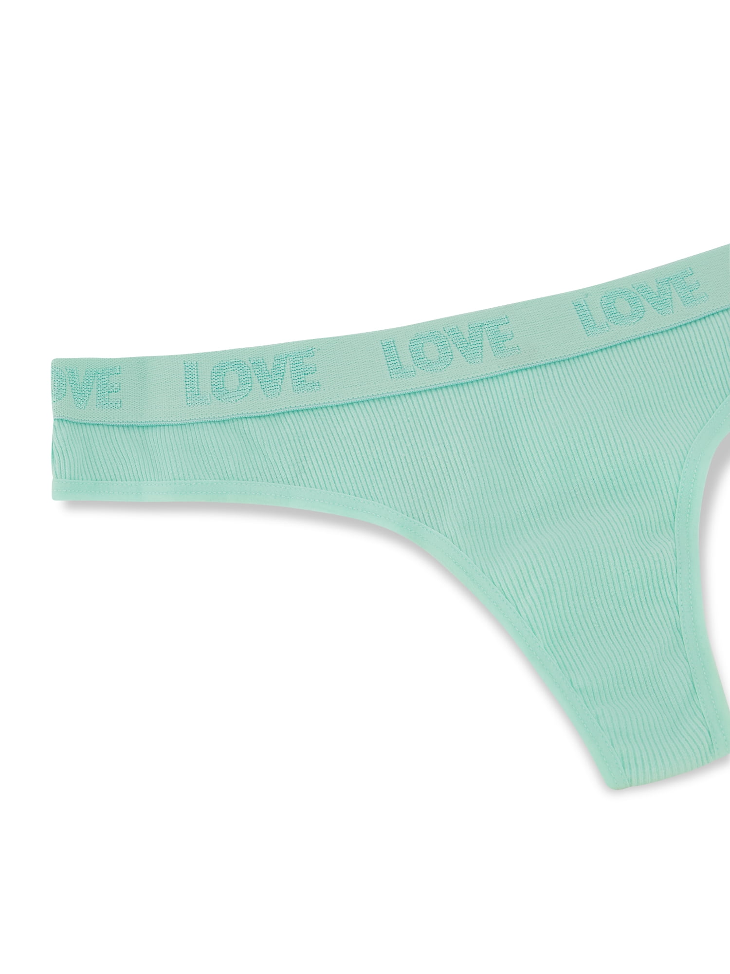 No Boundaries Junior's Jersey Thong Panty, 5-Pack