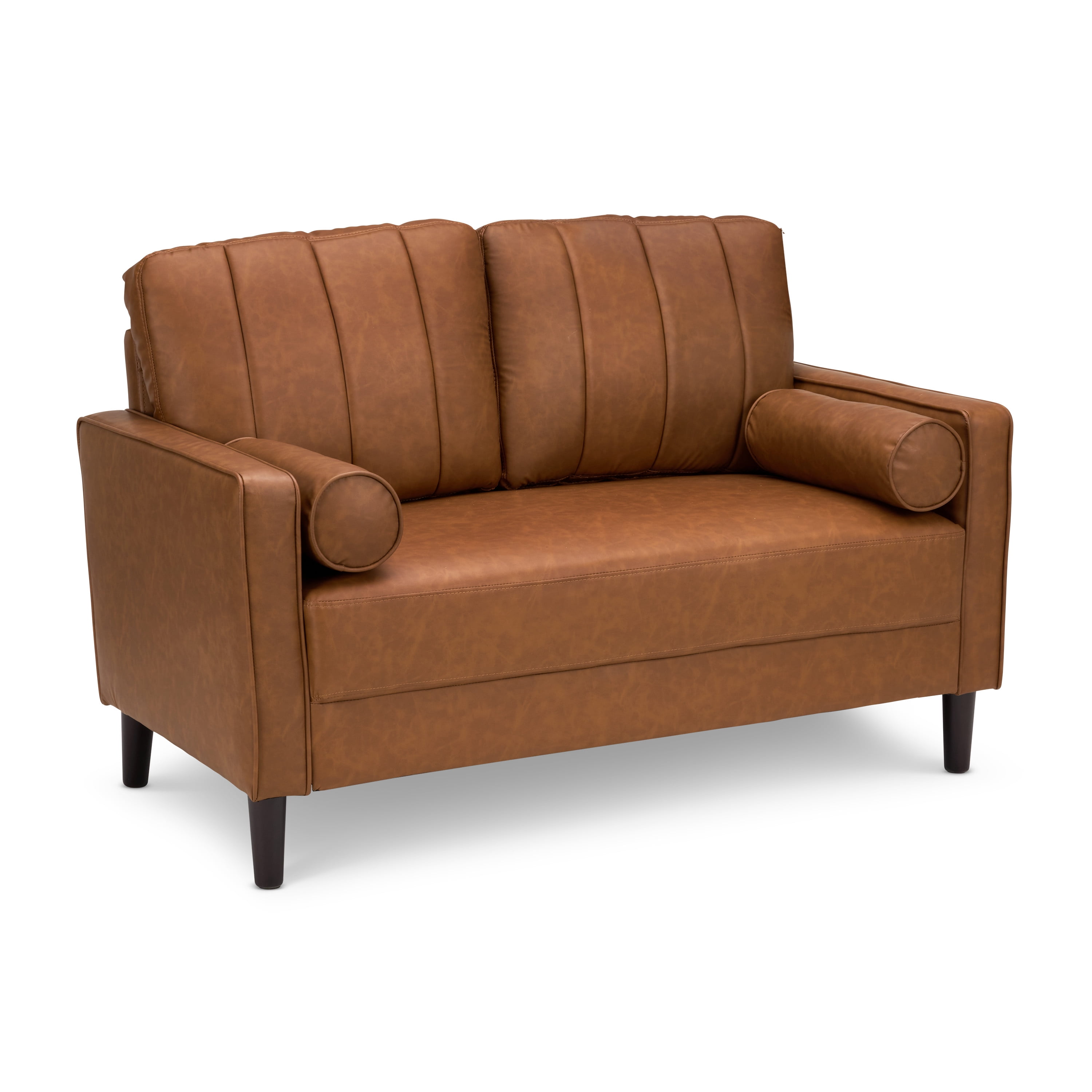Bush Home Max 54W Loveseat in Buffed Camel Vegan Leather