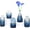Blue-5pcs, variant on 24PCS Black Glass Bud Vases Set, Small Vintage Flower Vases for Centerpieces, Mini Rustic Vases for Wedding Table Decor, Home, Shelves, Windowsills & Floral Arrangements