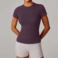 thumbnail image 5 of YgkuHd Womens Workout Tops Women's Buttery Soft Crew Neck Short Sleeve T-Shirt | Slim Fit Moisture Wicking Active Tee for Yoga, Workout & Casual Everyday Wear, 5 of 8