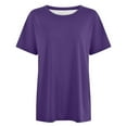 thumbnail image 5 of SNKSDGM Women's Plus Casual Easter Shirts T Shirts for Women V Neck Women's Fashion Round Neck Plus Size Short Sleeved Solid Color T Shirt Top Short Sleeve Shirts for Women Plus Size, 5 of 5