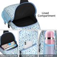 thumbnail image 4 of Sling Backpack,Blue Christmas Snowflake Pattern Sling Bag with Water Bottle Holder,Waterproof Sling Bag for Men/Women with Headphone Jack for Hiking,Travel, 4 of 6