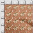 thumbnail image 1 of oneOone Georgette Viscose Dark Peach Orange Fabric Leaves & Floral Artistic Fabric For Sewing Printed Craft Fabric By The Yard 42 Inch Wide, 1 of 4