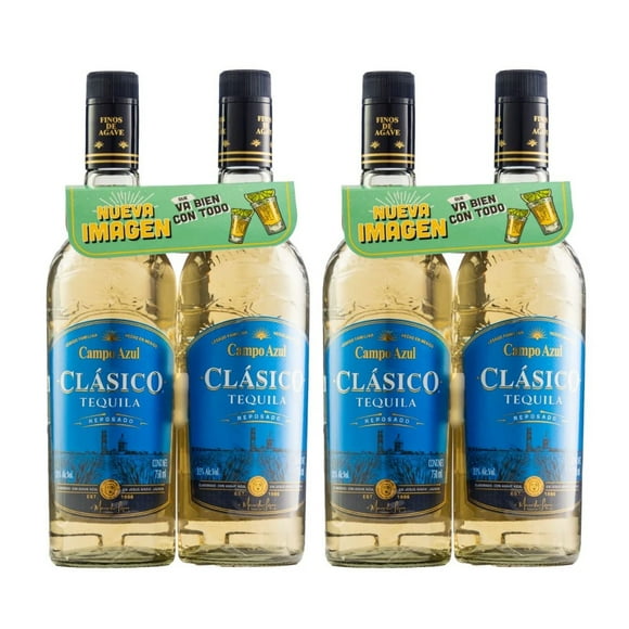 Duo Tequila Campo Azul Reposado Clásico Duo Pack 750 Ml Campo Azul Tequila Reposado