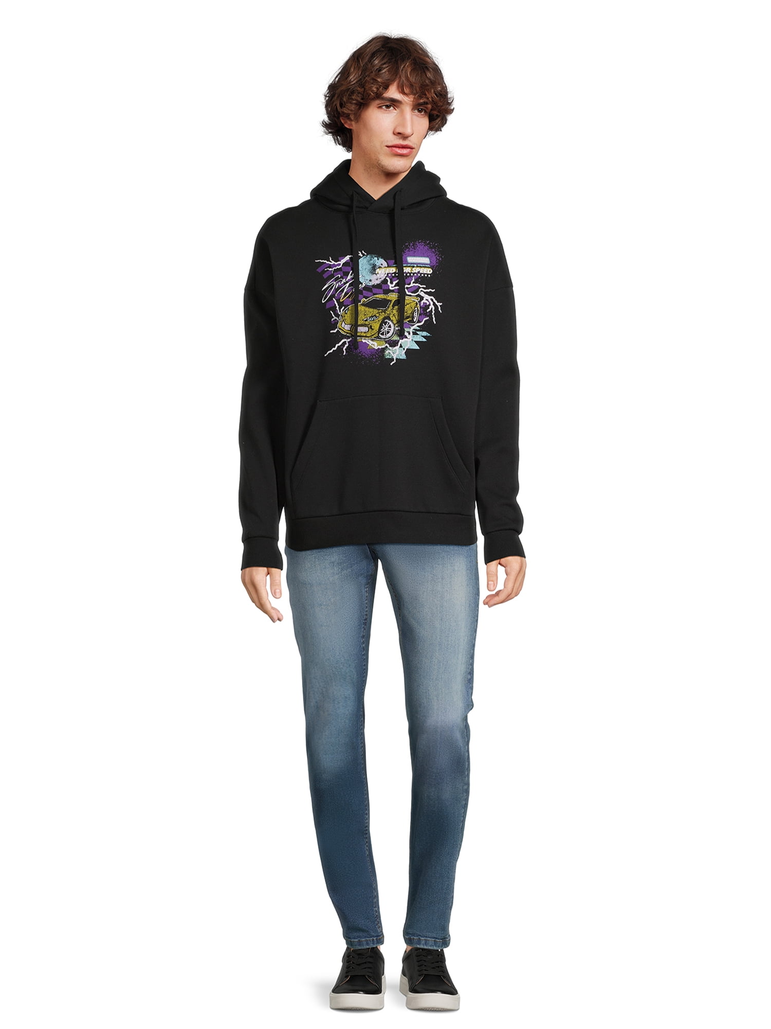 No Boundaries All Gender Graphic Hoodie with Long Sleeves, Sizes