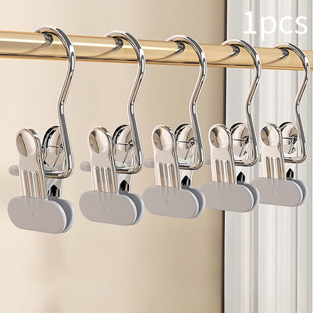 EGNMCR Bacs de Rangement, Conteneurs de Rangement en Caoutchouc Souple Cintres pour Pantalons Clips Organisateur de Placards Multi-Usage en Acier Inoxydable Antidérapant Sans Trace Clip pour Jupes Jeans Acier Inoxydable Clips