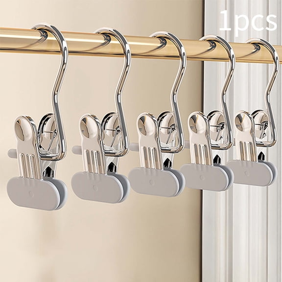 Pants Hanger Clips, Soft Rubber Coated Stainless Steel Clips, Anti Slip No Trace Closet Organizer, Multi Purpose Holder for Skirts Jeans Trousers