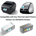 thumbnail image 3 of OFFNOVA 2.25” x 2.25” Thermal Direct Labels, Roll of 500 Sheets Personalized Stickers, Outputs Turquoise Blue Color, 3 of 7